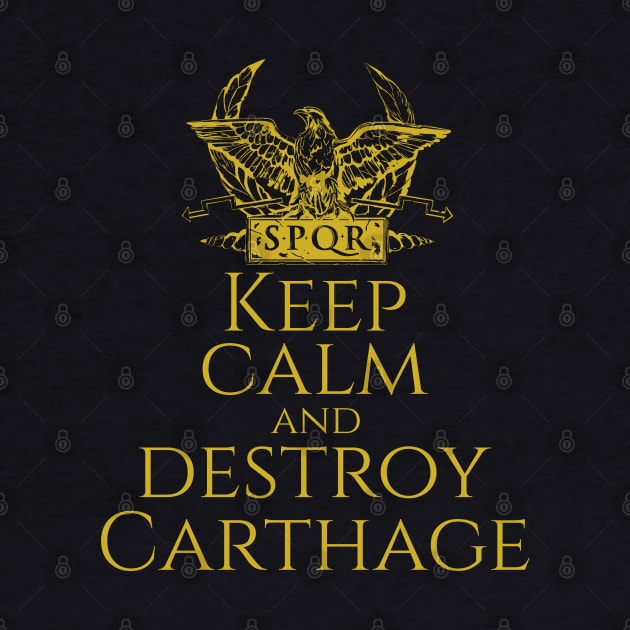 History Of Ancient Rome - Keep Calm And Destroy Carthage by Styr Designs